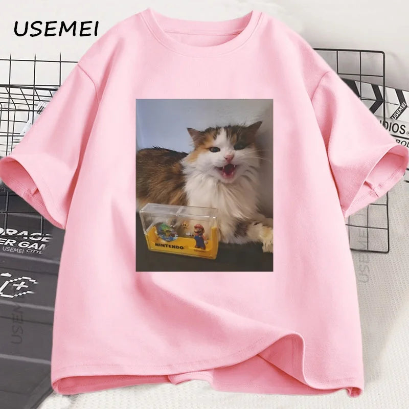 Forsaken Skin 007n7 Love Cat T Shirt Men Women Game Cosplay Tshirt Funny Graphic Tees Cotton Short Sleeve Round Neck T-shirt