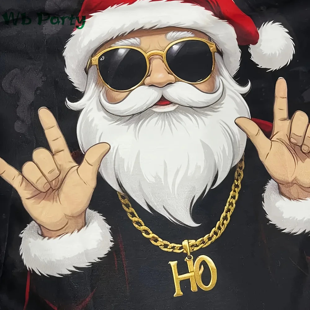 Funny Christmas T shirt Men Santa Claus Men's Clothing O-Neck Short Sleeve Tee Simple Men's T-shirt Fashion T-shirts for Men Top