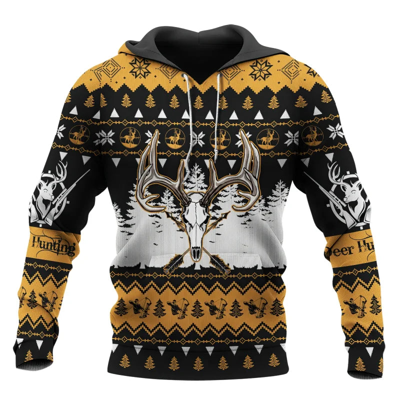 Santa Claus Print Hoodies For Men Autumn and Winter New in Sweatshirts Christmas Harajuku Oversized Clothing Casual Pullover Top