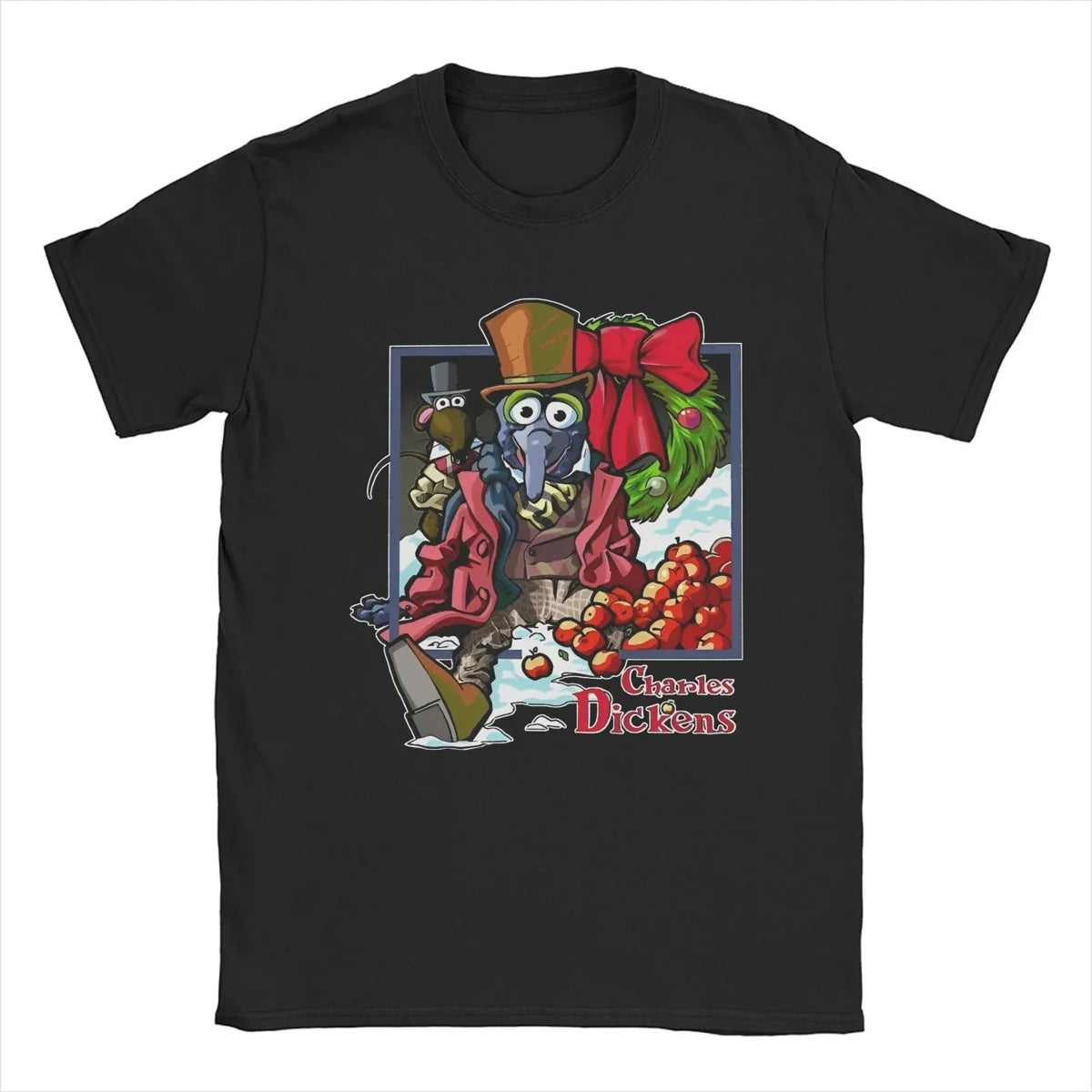 Men's The Muppet Christmas Carol Here For The Food T Shirt Cartoon 100% Cotton Clothing Cool Short Sleeve Tees Gift T-Shirts