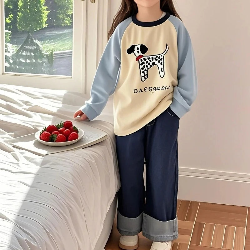 Baby Boys' Girls' Cotton T-shirts Color-blocking Long-sleeved Tshirts Casual Fashion Children's Clothing Base Shirts