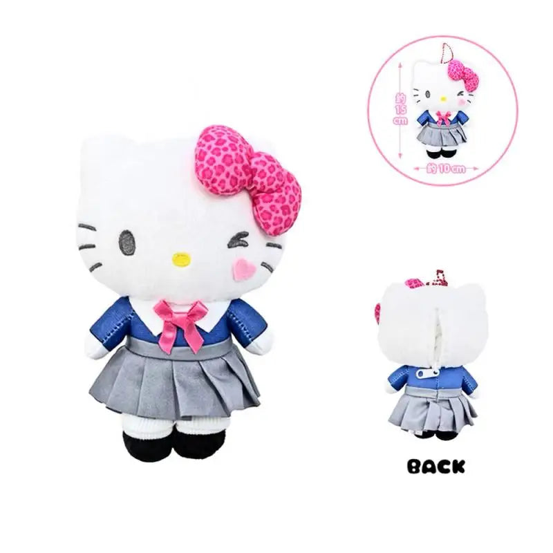 15Cm Hello Kitty Cartoon Plush Doll Keychain Pp Cotton Stuffed Doll Kawaii Couple School Bag Pendant Y2K Birthday Gift