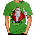 T-Shirts for Christmas 3D Santa Claus Print T Shirt for Men Casual Short Sleeve Tee Shirts Fashion O-Neck Top Oversized T-Shirt