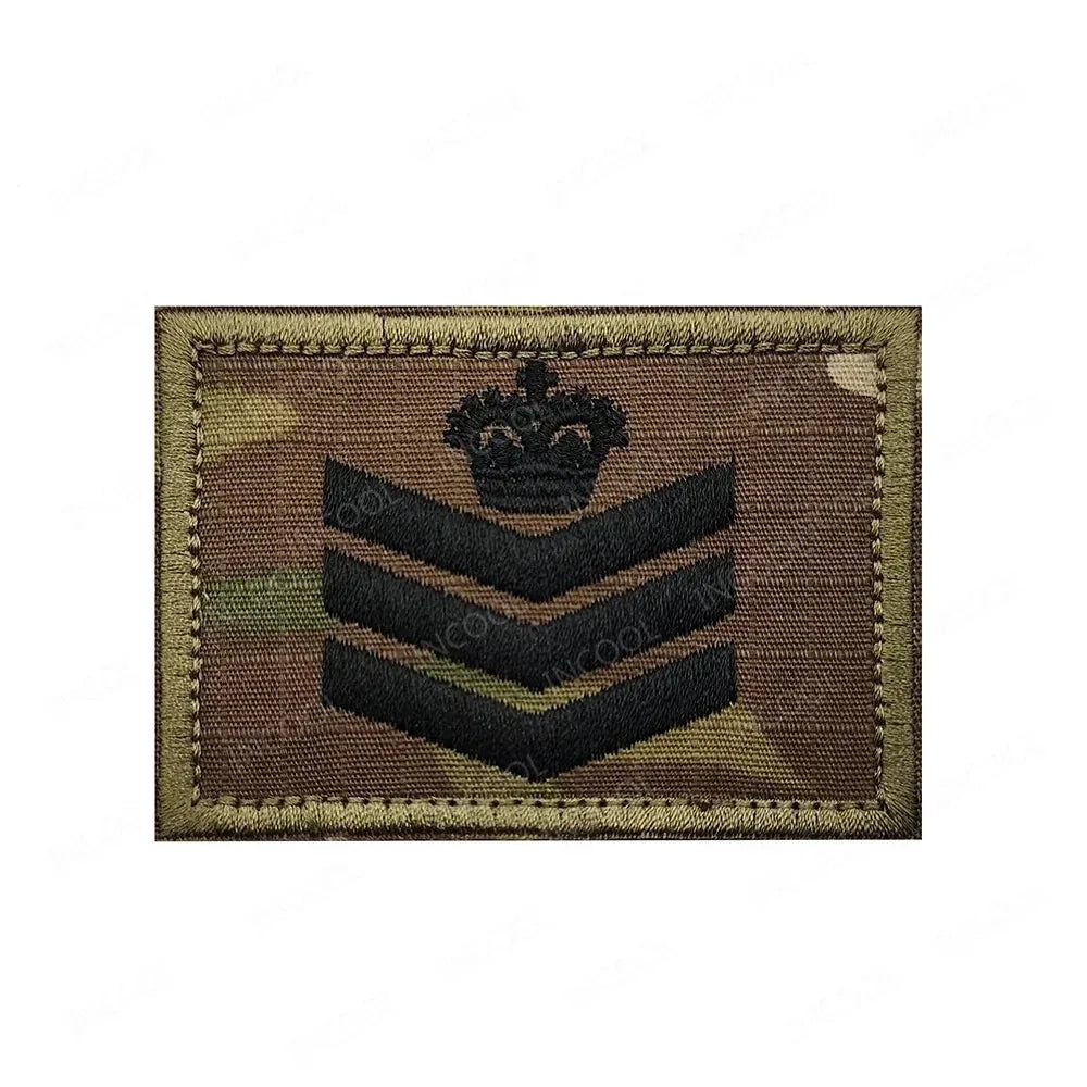 Infrared Reflective IR Rank Patch Uniform Ranks Embroidered Patches Appliques Shoulder Decorative Armband MED Badge For Clothing