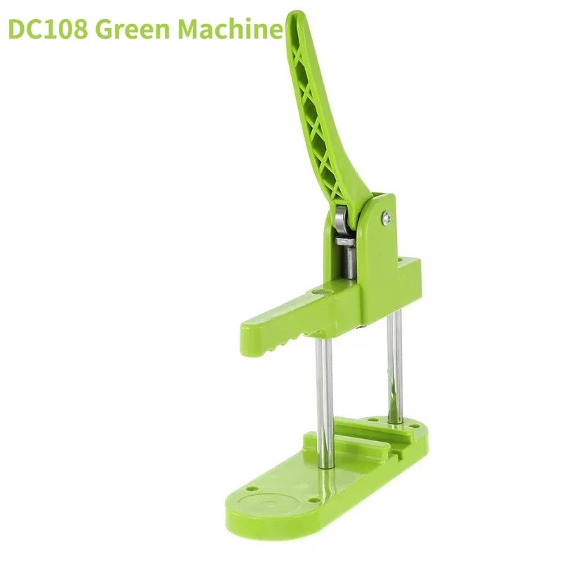 Pink/Green Button Badge Machine Mold Die DIY Round/Heart Pin Badge Making Punch Press Maker 57*53mm Badge Parts For DC108 Series