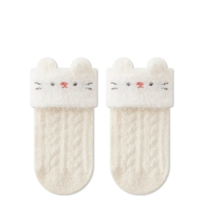 Winter Newborn Baby Socks For Girls Boys Thick Warm Cartoon Infant Toddler Boy Girl Sock Outdoors Warm Children's Floor Socks