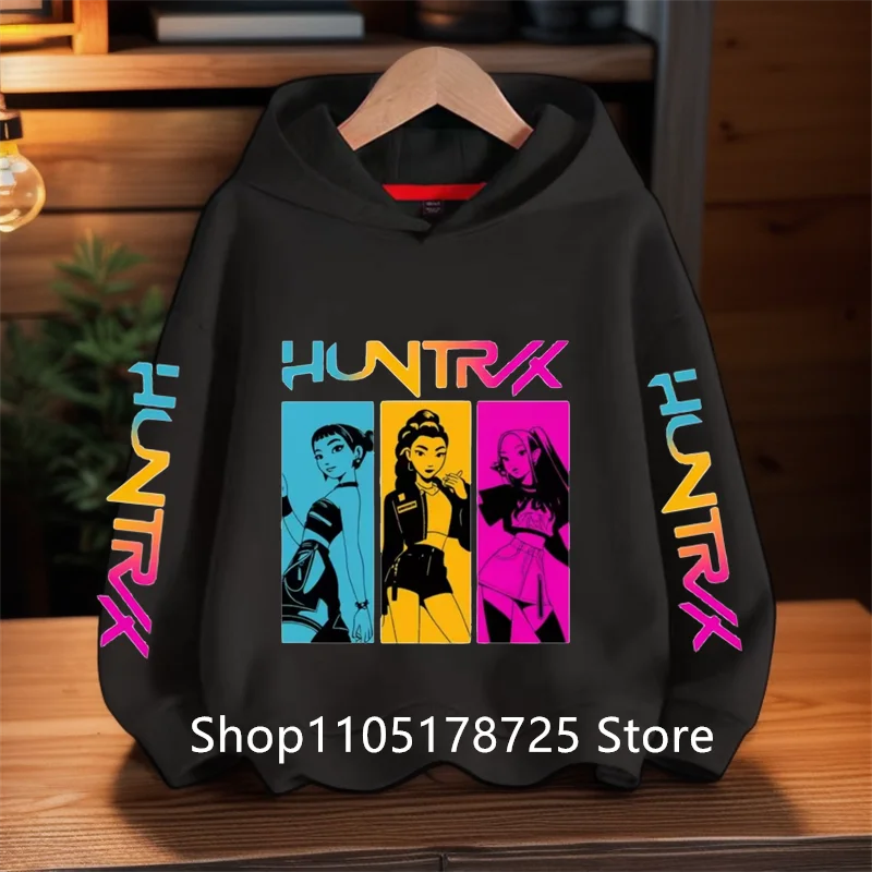 Y2K KPop Demon Hunters Hoodies Teenage Girls Boys Rumi KPop Demon Hunters Hoody Autumn Casual Long Sleeve Children's Clothing