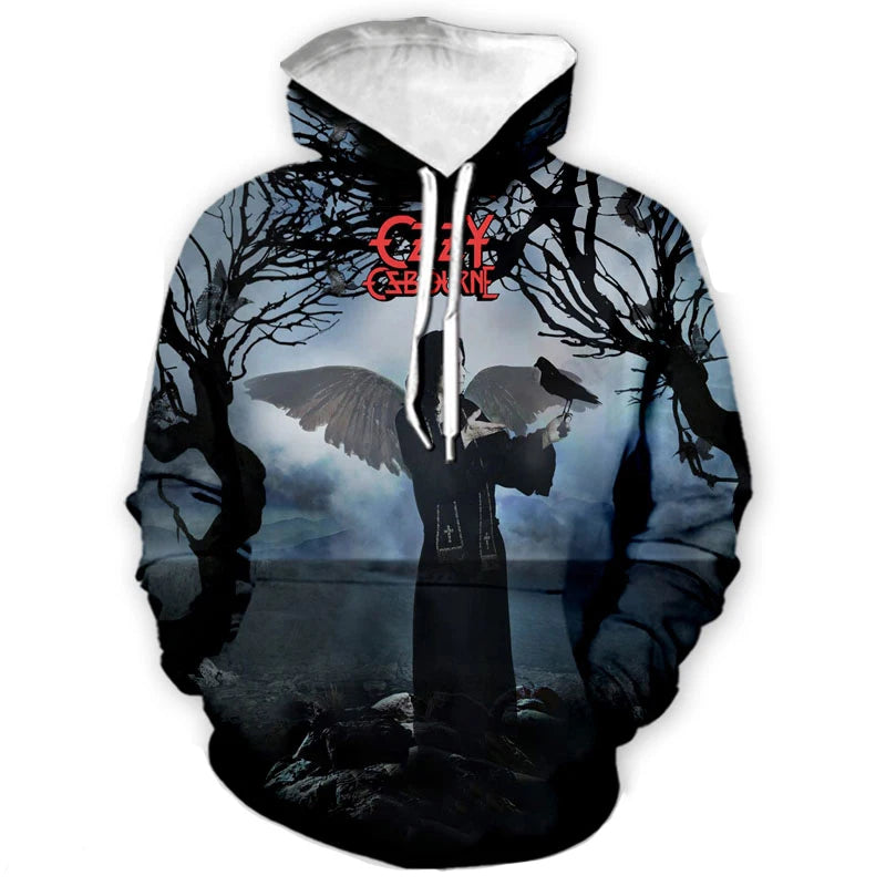 Ozzy Osbourne 3D Print Hoodies Men Women Fashion Streetwear Oversized Sweatshirts Hoodie Male Pullovers Tracksuit Man Clothing