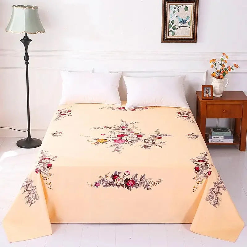 Bed Sheets Thicker Vintage Floral Household Dormitory Bedding Skin-friendly Luxury Modern Bedspread Mattress Queen King Size Ins