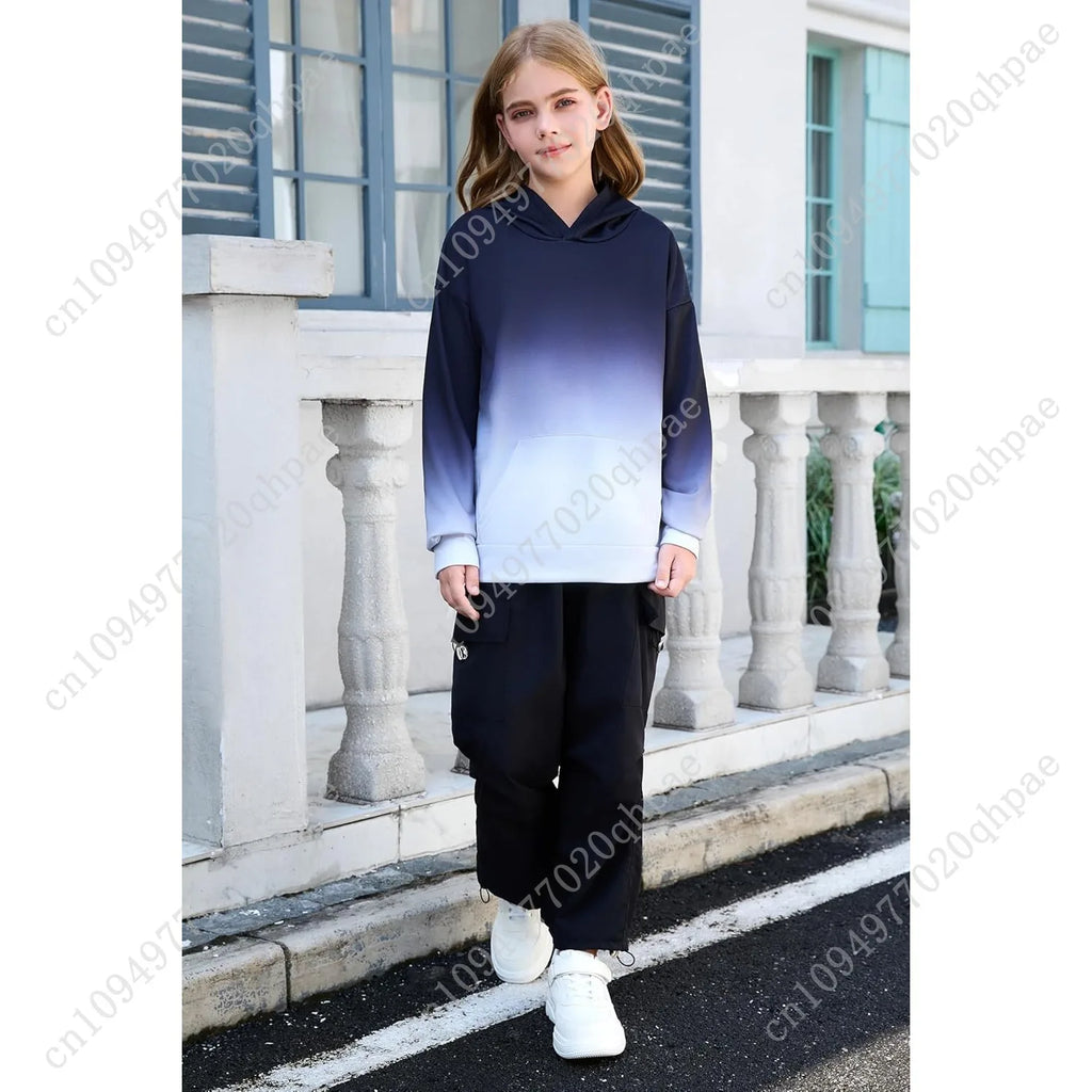 Cute Tie Dye Graphic Hoodies for Teen Girls Gradient Clothes for Girls