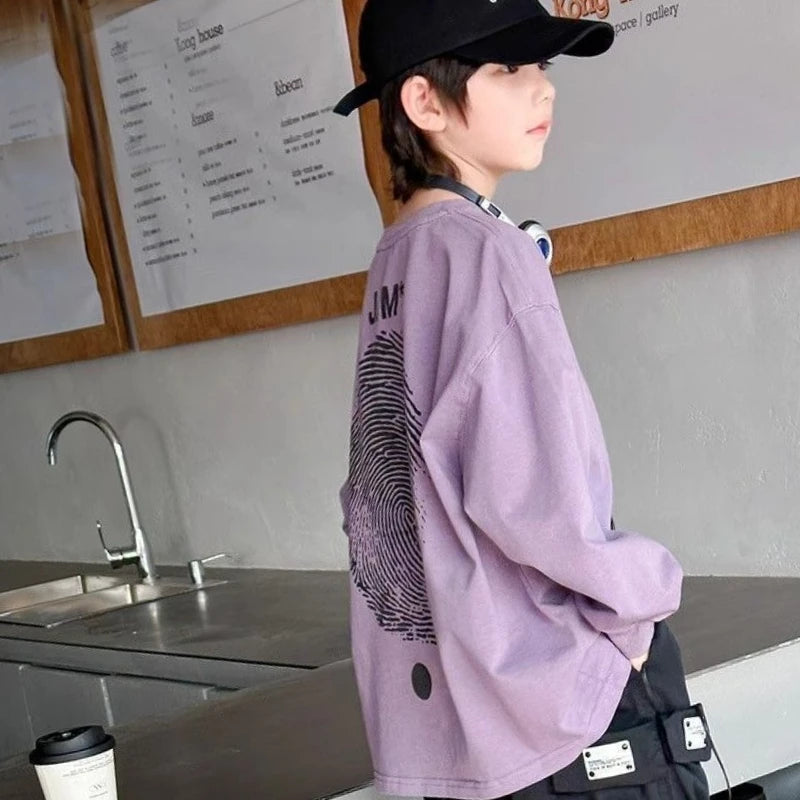 Printing Children's Clothing 7 To 12 Years Graphic T Shirts Boys' T-shirt Child Clothes Top Boy's Tshirt Kids Oversized 14 Boys'