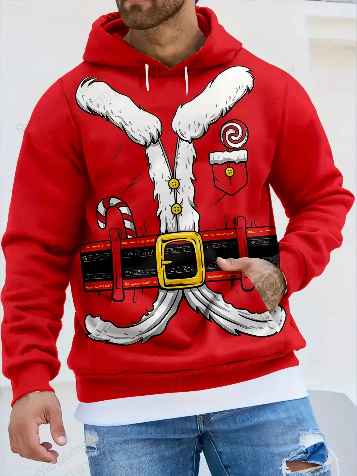 Mens Christmas Hoodie Santa Claus 3d Print Hoodie Men Women Fashion Hoodie Sweatshirt Snowman Tracksuit Men clothing Winter Fall