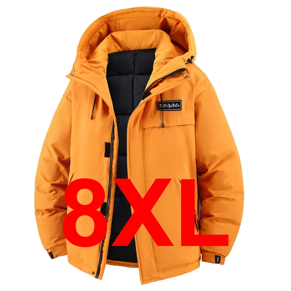 Winter Thick Jacket Men 11XL Plus Size Waterproof Parkas Fashion Casual Warm Windbreaker Coat Male Outdoor Outerwear