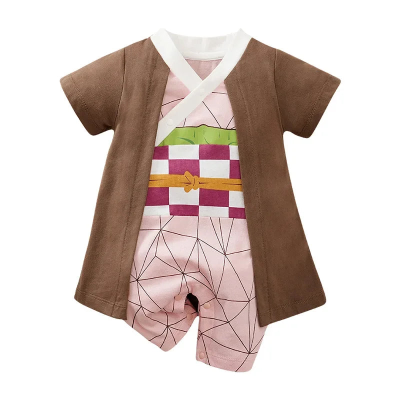 Baby Boy Clothes Toddler Anime Romper Newborn Costume Summer Breathable Climbing Clothes Infant Cosplay Jumpsuit