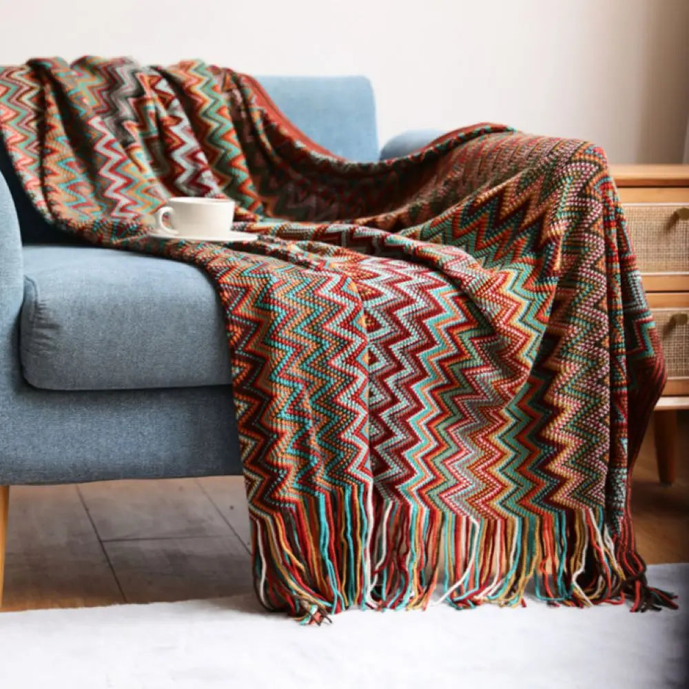 Boho Bed Plaid Blanket Geometry Aztec Baja Blankets Ethnic Sofa Cover Slipcover Decor Throw Wall Hanging Tapestry Rug Cobertor