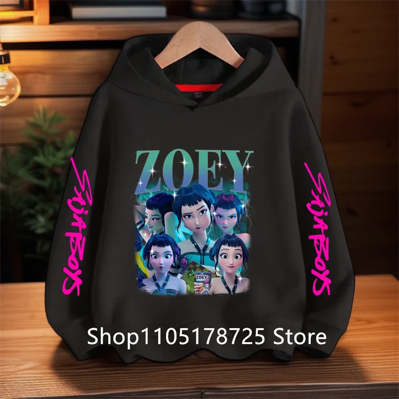 Y2K KPop Demon Hunters Hoodies Teenage Girls Boys Rumi KPop Demon Hunters Hoody Autumn Casual Long Sleeve Children's Clothing