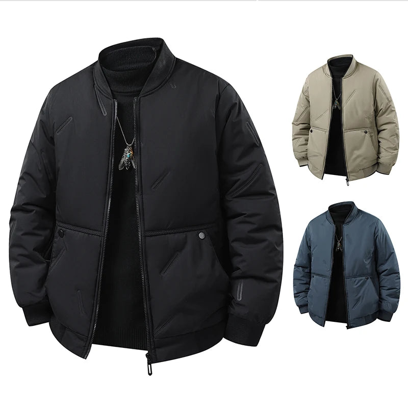 Autumn and winter outerwear men's new trendy brand men's baseball collar autumn casual flight jacket clothes