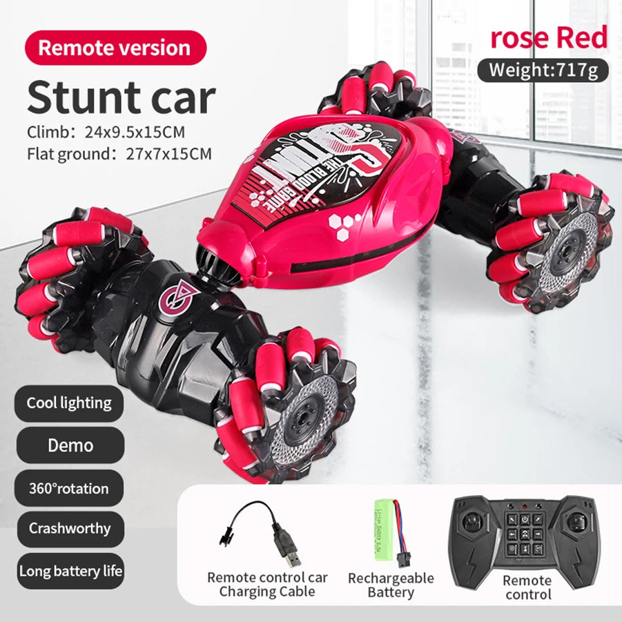 RC Car 4x4 Remote Control Cart Stunt Gesture Sensing 1/12 RC Drift Car With LED Light Deformation Novel Toys For Children Toys