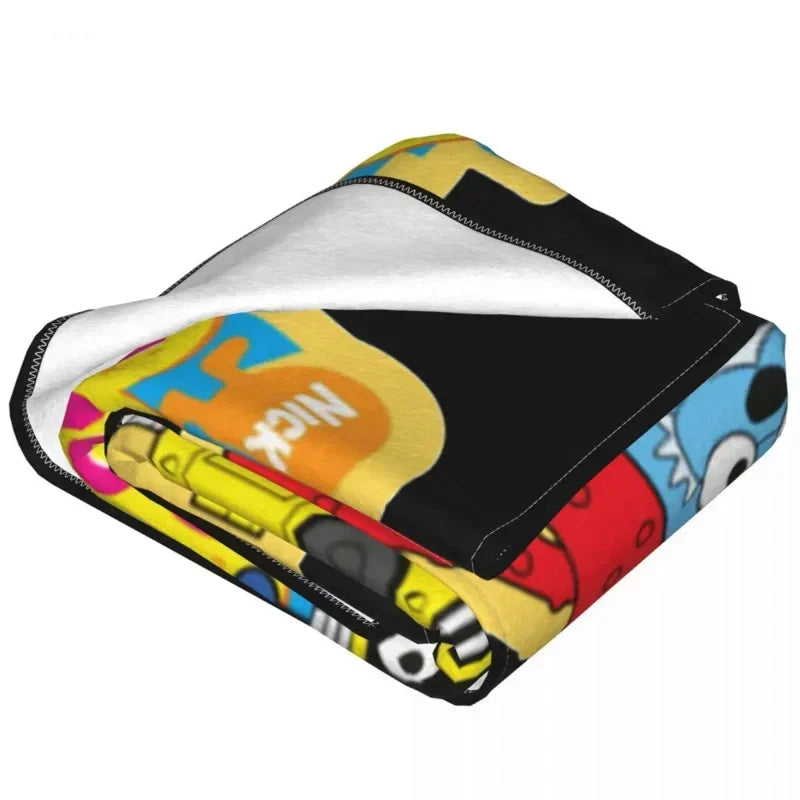 Yo Gabba Gabba Cartoon Blanket Flannel Funny Warm Throw Blanket for Bedspread Spring Autumn
