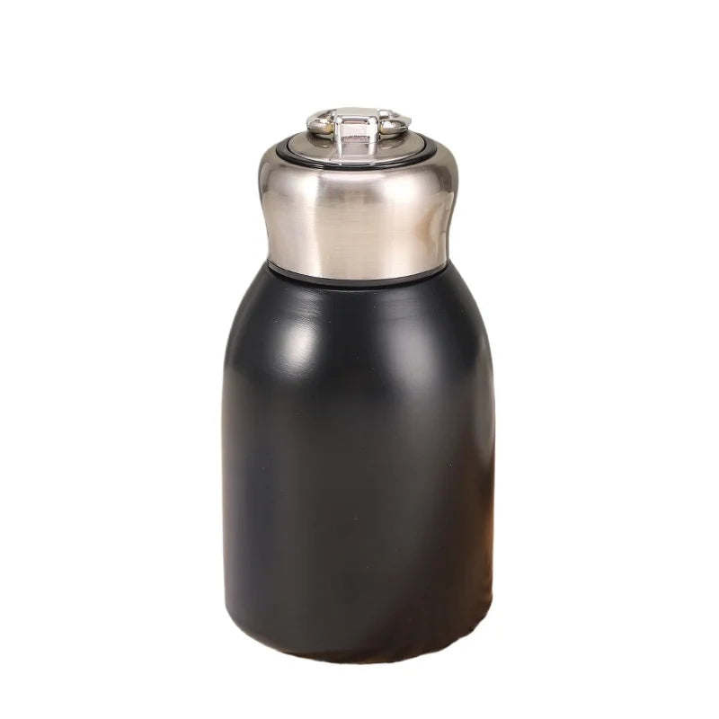 New High-value Mini Chubby Big Belly Cup 304 Stainless Steel Vacuum Thermos Cup Portable Carrying Ring Accompanying Cup