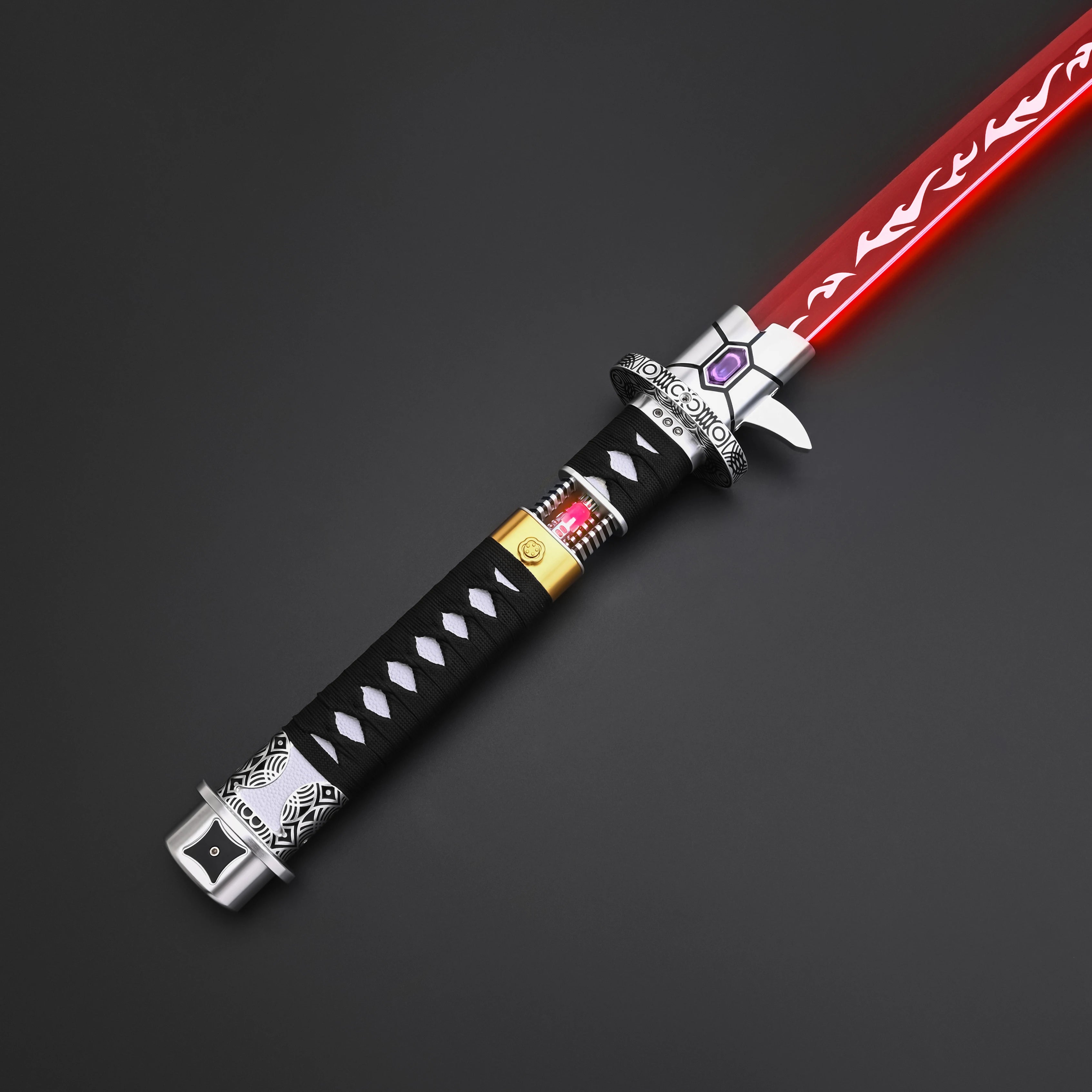 TXQSABER Dark Katana Christmas Smooth Swing Metal Lightsaber 27sound Gesture control Saber Force Skywalke Gift Fonts Laser Sword