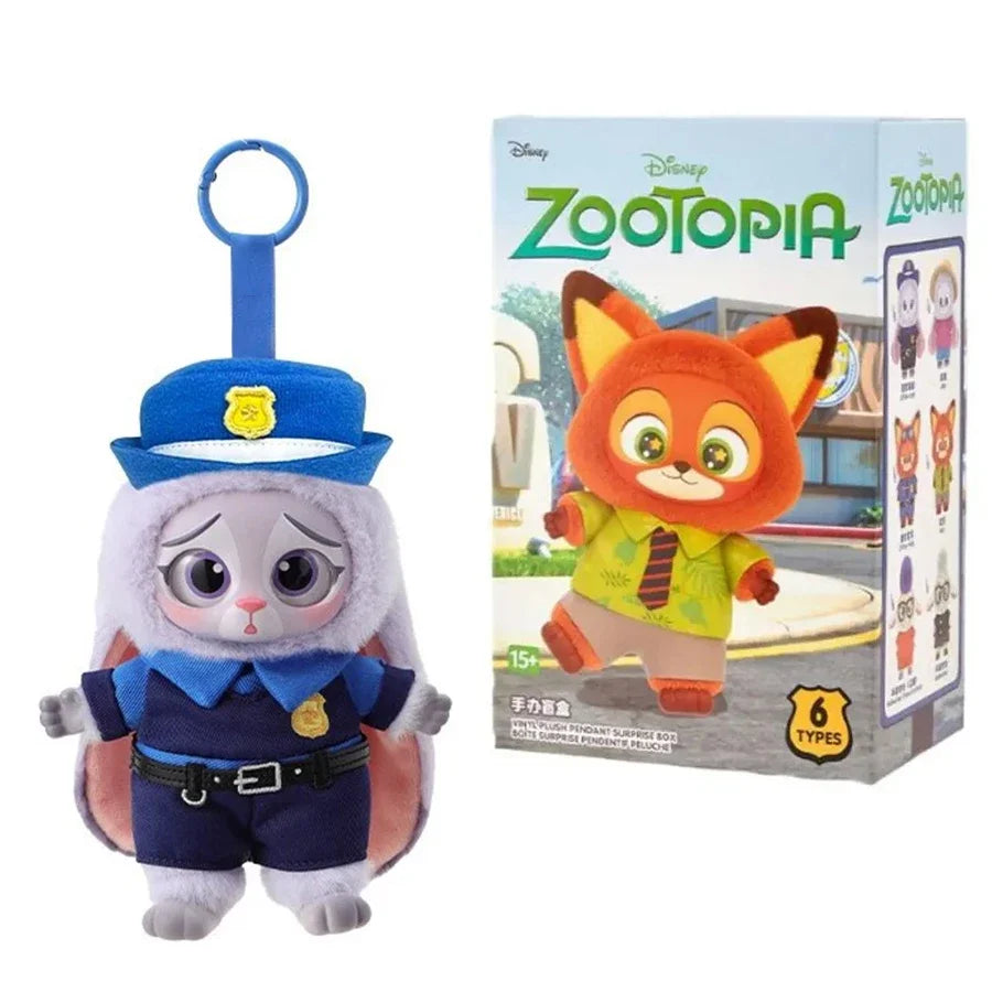 2025 NEW Zootopia Vinyl Series Blind Box Cute Cartoon Character Vinyl Plush Bag Pendant Toy Doll Mystery Trendy Christmas Gift