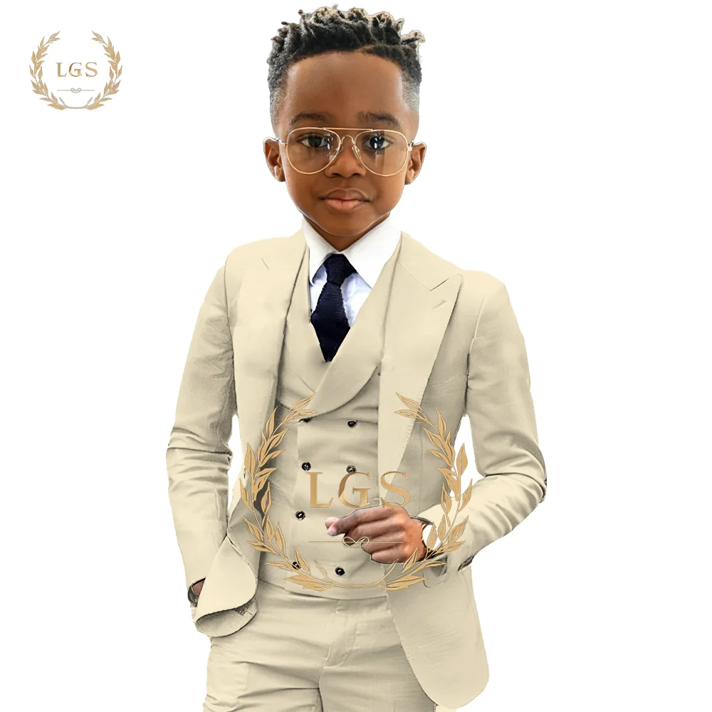 Boys 2~16 years old blazer, trousers and vest 3-piece tuxedo wedding party event children's custom suit suit