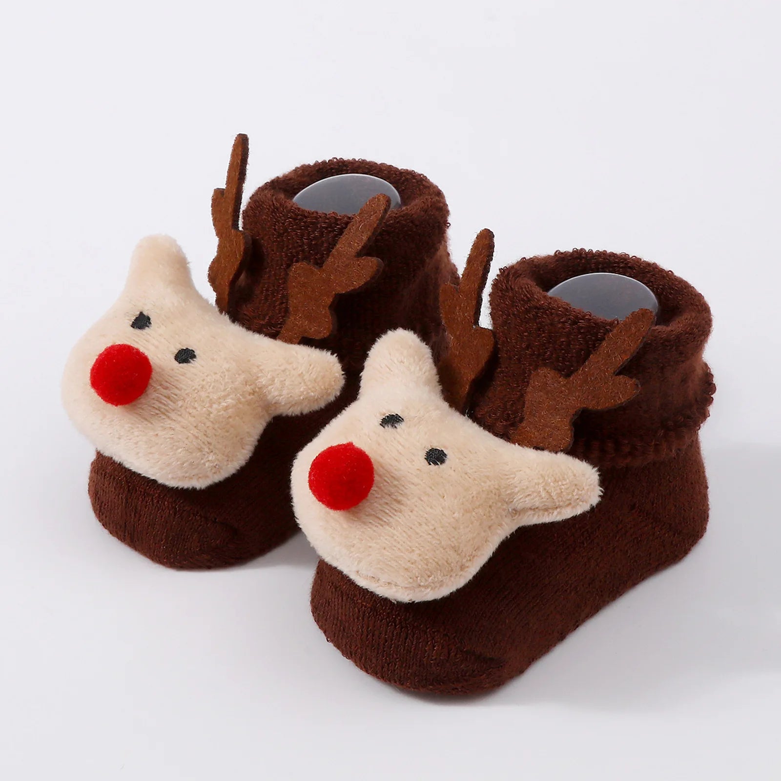 Cute Elk Santa Claus Doll Knitted Baby Socks Newborn Toddler Soft Snowman Warm Floor Socks Girls Infant Boys Mid Socks New
