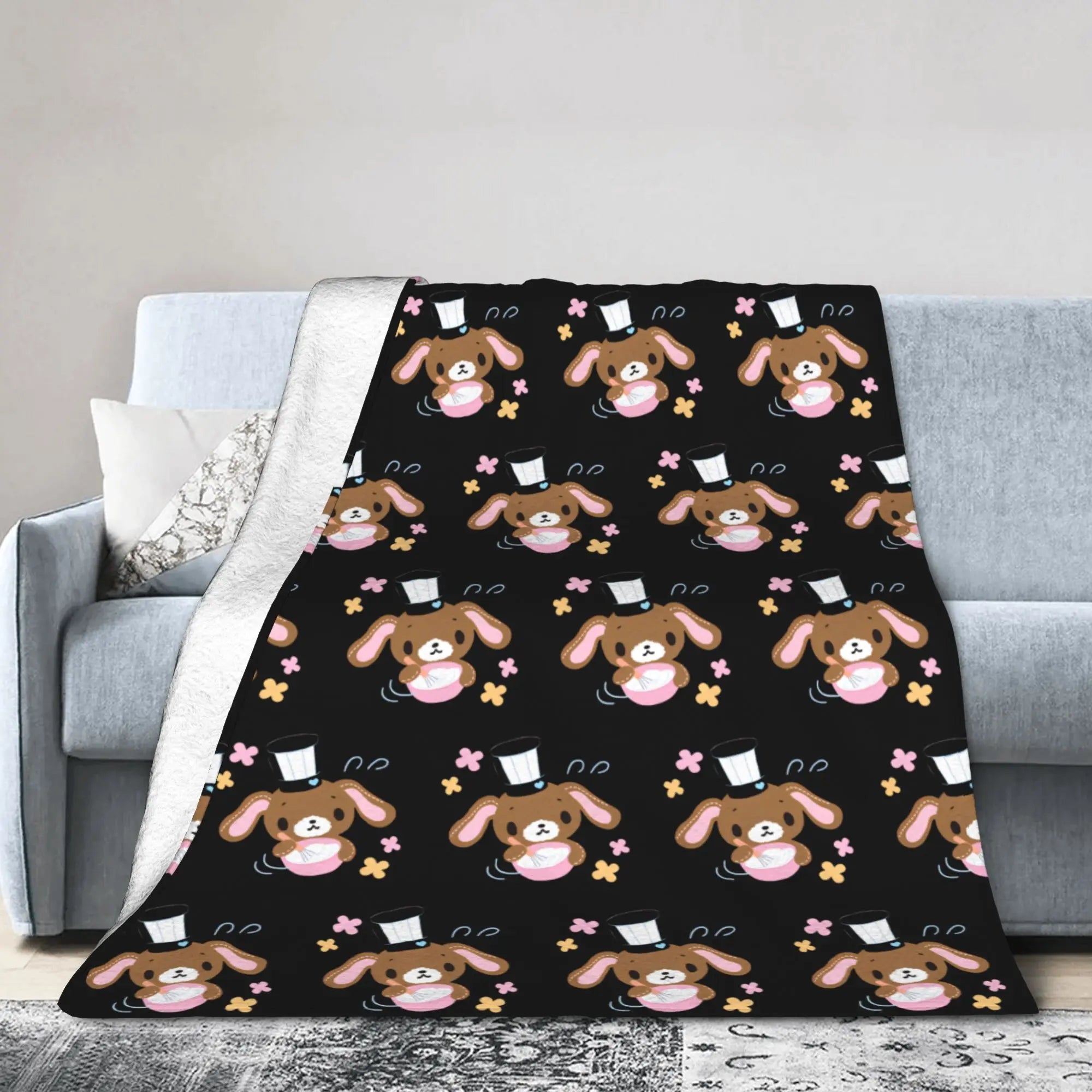 Cartoon Sugarbunnies Blanket  Fleece Awesome Soft Throw Blankets for Bedspread  Winter