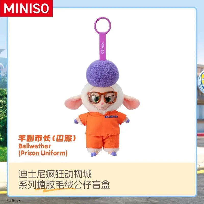 2025 MINISO Zootopia Vinyl Plush Blind Box Keychain Nick and Judy Vinyl Plush Toys Cute Dolls Gifts for Girls Trendy Toys