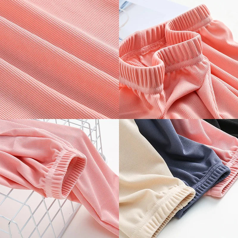 Kids Clothes for Teen Girls Pink Pants 2 To 12 Year Fashion 2022 Summer Green Casual Wide Leg Pants Children Loose Cool Trousers