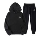 A brand-new outdoor basketball men's hoodie and long pants set for fashionable and casual men