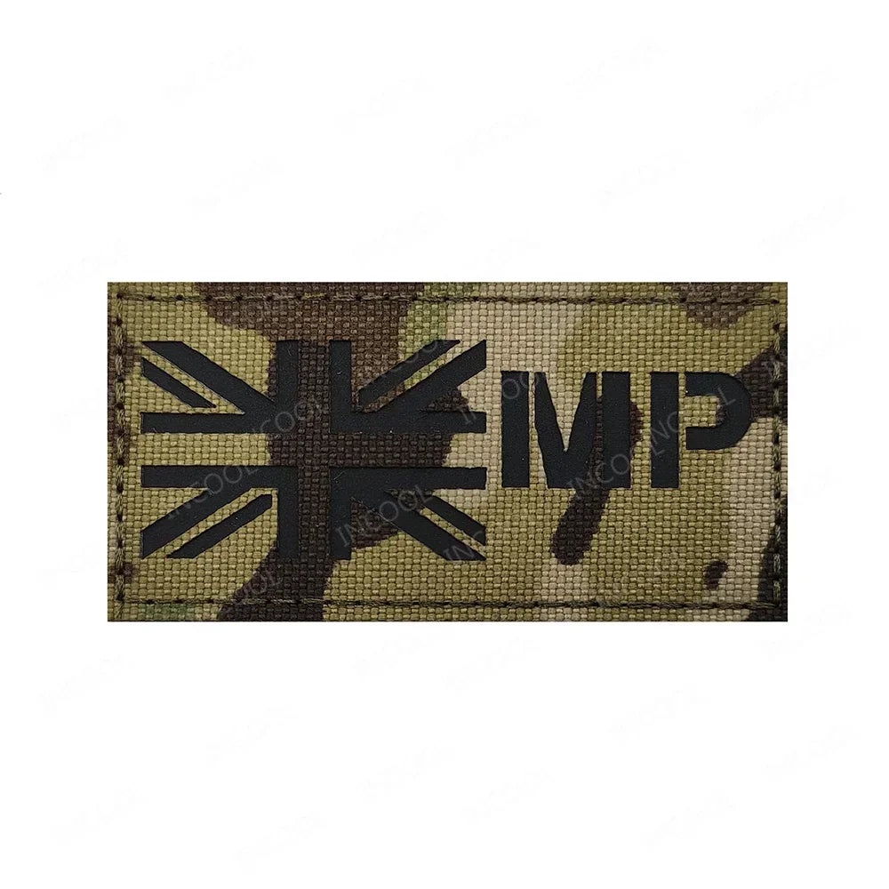 Infrared Reflective IR Rank Patch Uniform Ranks Embroidered Patches Appliques Shoulder Decorative Armband MED Badge For Clothing