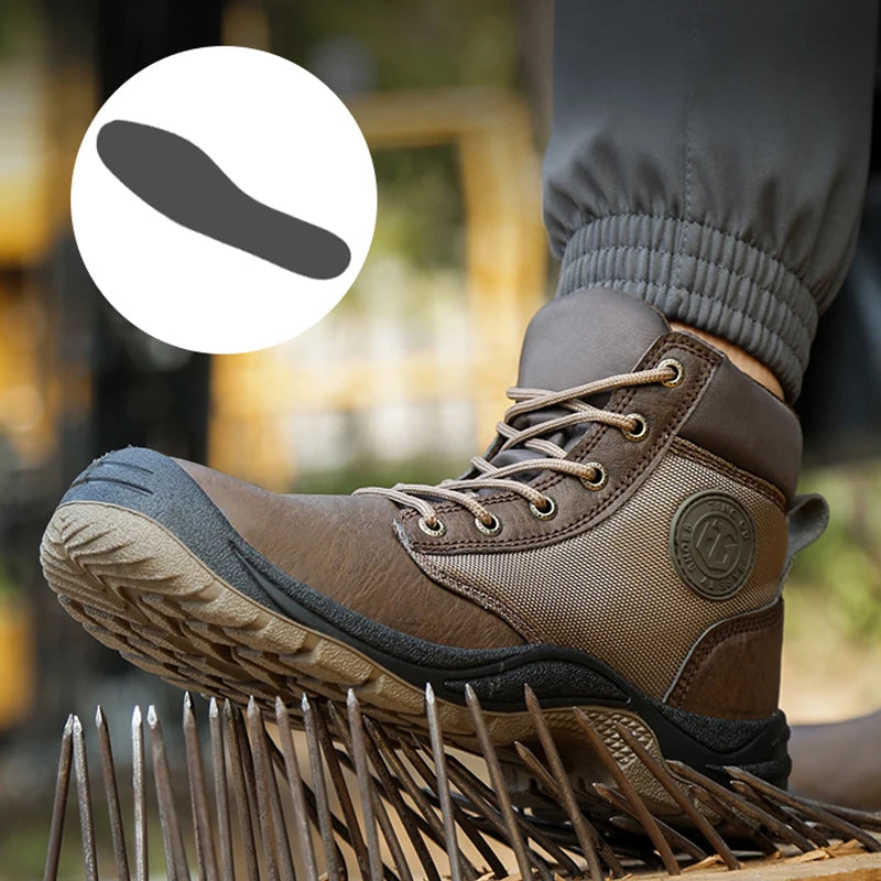 Male Anti static Work Boots Anti-smash Safety Shoes Men Anti puncture Steel Toe shoes Protection Indestructible shoes Non-slip