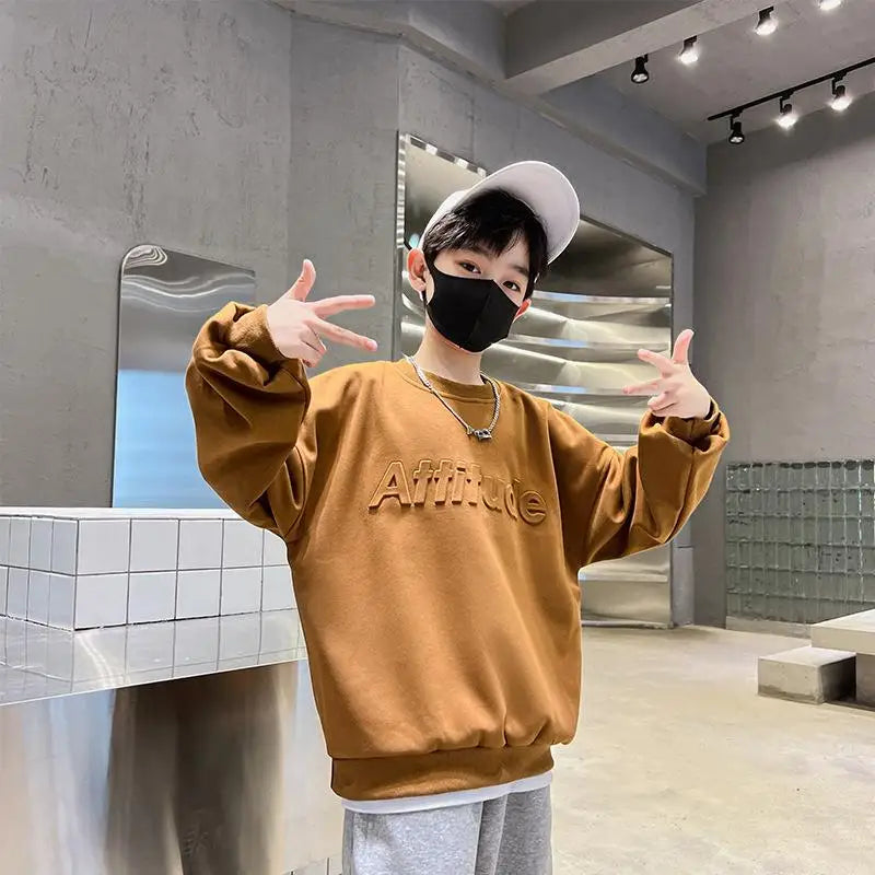 Teenager Clothing Sets Boys Sports Autumn Suit New Children's Spring Letter Tracksuit Kids Casual Sweatshirts+Pants 2Pcs Outfits