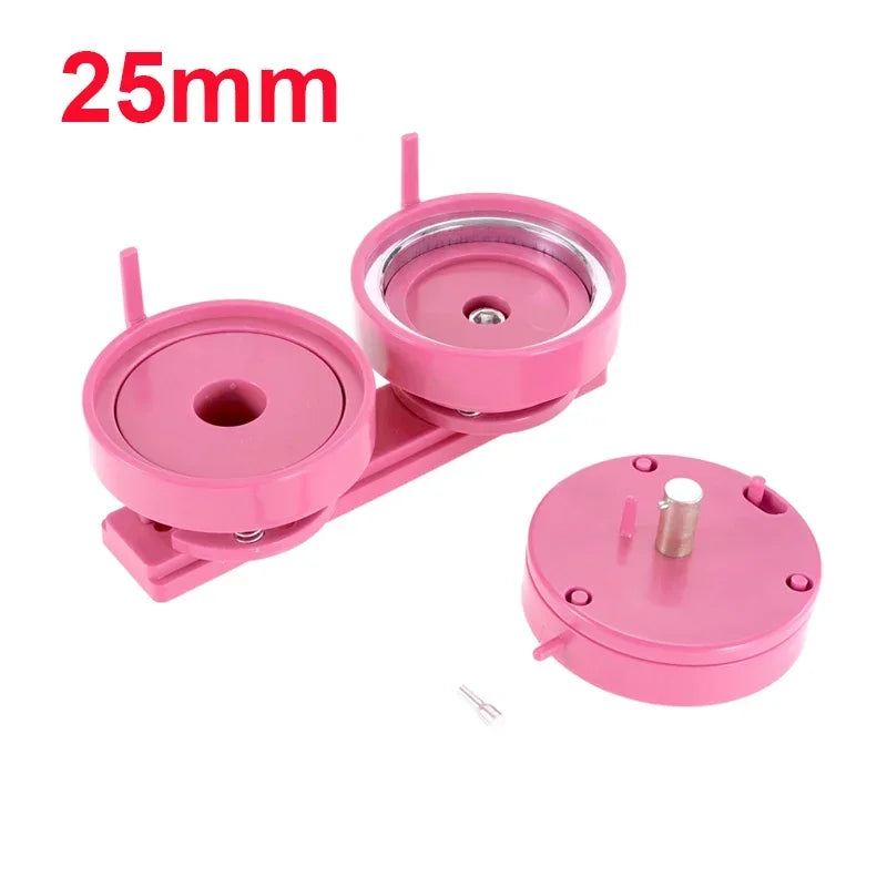 Pink/Green Button Badge Machine Mold Die DIY Round/Heart Pin Badge Making Punch Press Maker 57*53mm Badge Parts For DC108 Series