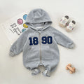 2025 Winter Baby Romper Boys Thick Fur Lined Jumpsuit Warm Fleece Lining Toddler Outfit Infant Boys Clothes 12-24M