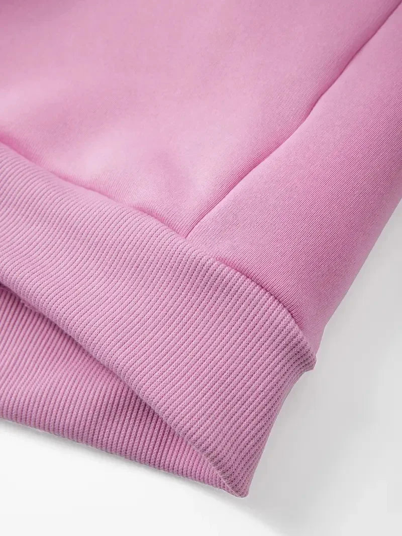 Cute Elsa Pattern Children's Long-sleeved Hooded Sweatshirt for Autumn and Winter Travel Wear Suitable as a Gift for Children