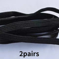 2 Pairs Black White Shoe Laces Flat Double Woven Anti-slip Polyester Shoelaces Sports Casual White Shoes Classic Shoelace