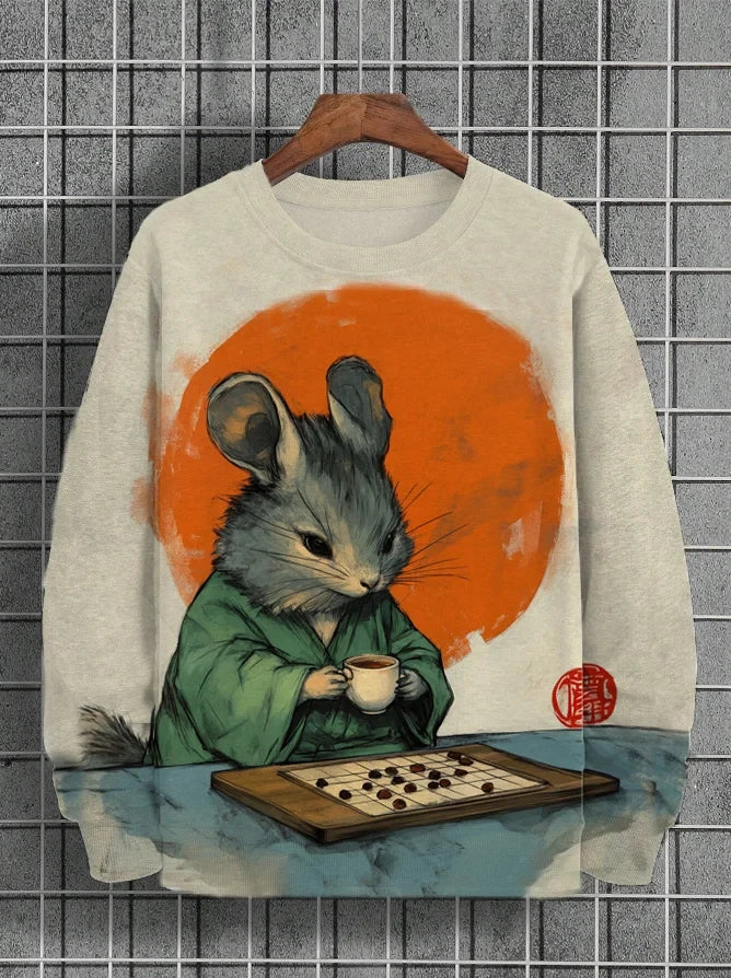 New Funny Animal Squirrel 3d Printing Frog Pattern Hoodie Japanese Art Style Street Casual Daily Tops Men Children Sweatshirts