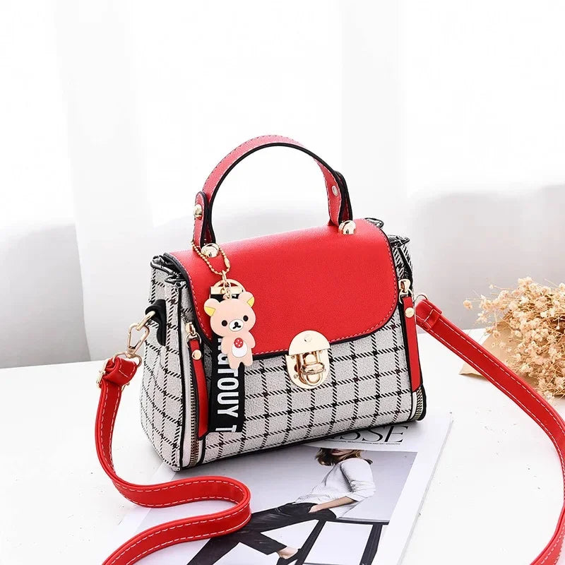 Fashionable Hot Sale Of The Season Women's Crossbody Bag Handbag Small Square Single Shoulder Bag Simple Grid Design Korean Styl