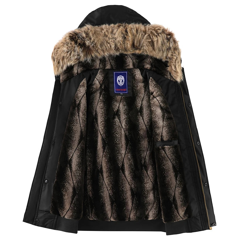 2025 New Winter New Padded Thickened Warm Coat Fashion Trend Outdoor Windproof Hooded Jacket Men's Casual Classic Cargo Parkas