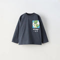 Trendy Clothes For 0-7Years Old Boys Child Long Sleeve Loose Casual Tshirt Toddler New Design Fashion Clothes Thin Simple Tees