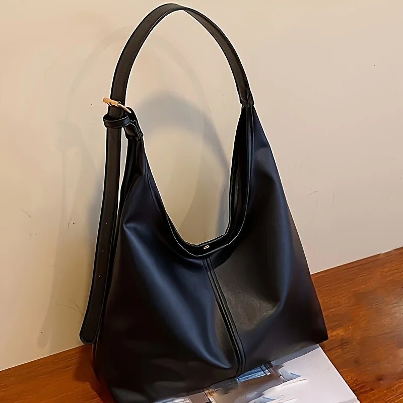 Fashion Leather Women's Hand-held Shoulder Bags, Large Capacity Simple and Versatile Tote Bag, Suitable for Commuting Banquets