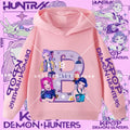 K-pop Demon Hunters girls' sportswear boys' casual shirt children's hooded shirt autumn-winter long-sleeve New model letter A-Z