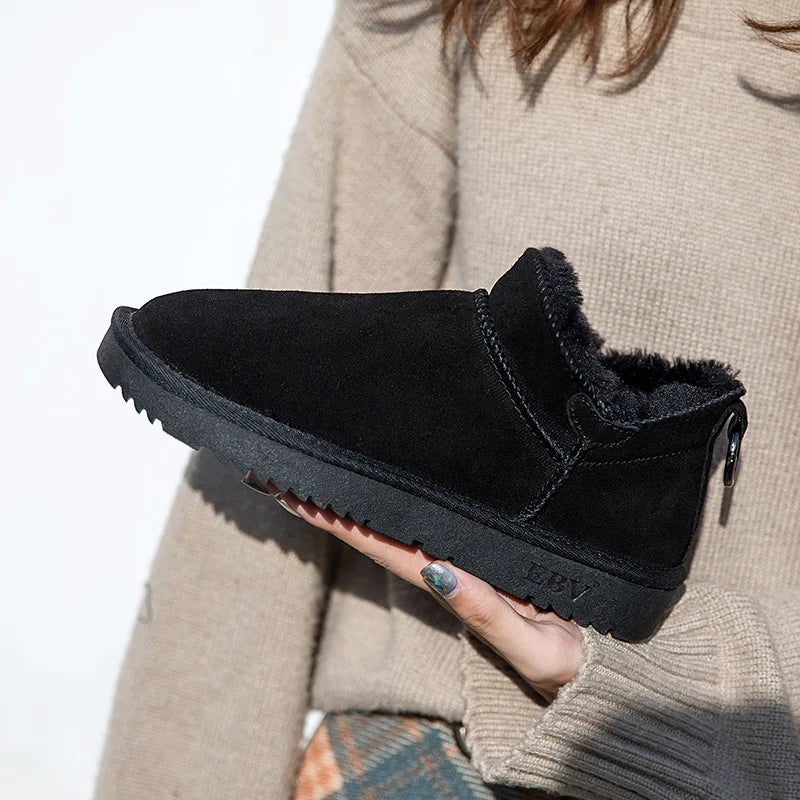 Ebv New Snow Boots Thermal Anti-slip Platform Boots Winter Warm Shoes Fashion Ankle Boots For Women Slip-resistant Durable Boots