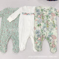 Four Season Baby Boy Footies Long Sleeves Round Collar Floral Snap Button Romper Young Children Jumpsuit Baby Girl Outfits HJ11