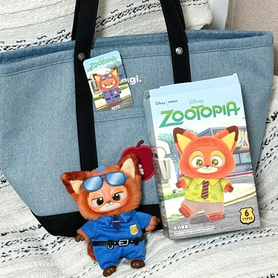 2025 NEW Zootopia Vinyl Series Blind Box Cute Cartoon Character Vinyl Plush Bag Pendant Toy Doll Mystery Trendy Christmas Gift