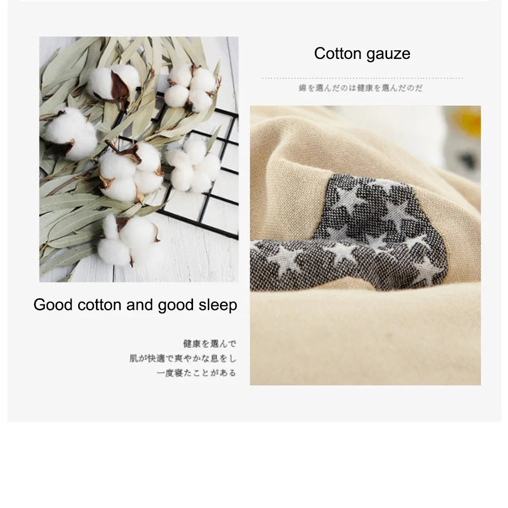 Summer Blankets 4 Layers Muslin Cotton Bedspread Blanket 150x200cm 200x230cm Soft Office Home Bedding Sleeping Quilt Blanket 이불