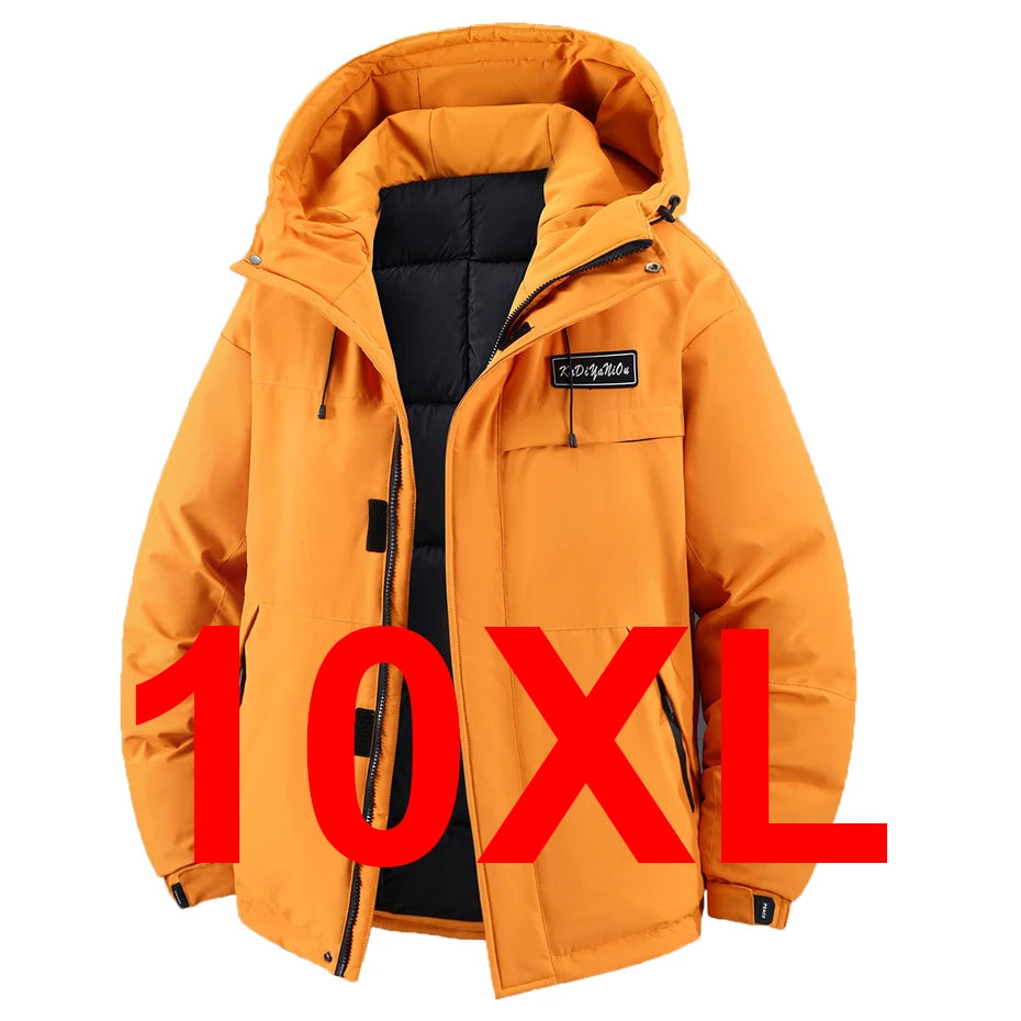 Winter Thick Jacket Men 11XL Plus Size Waterproof Parkas Fashion Casual Warm Windbreaker Coat Male Outdoor Outerwear